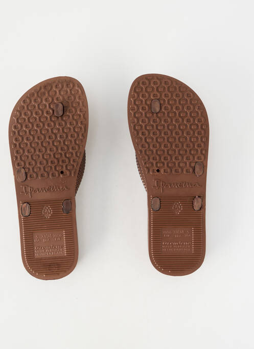 Tongs bout ouvert talon plat jusqu'à 3cm marron IPANEMA femme