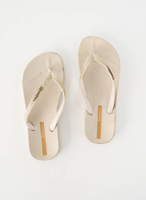 Tongs tissage tissage pailleté talon plat jusqu'à 3cm beige IPANEMA femme