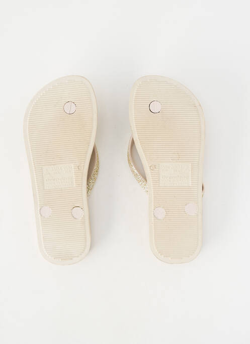Tongs tissage tissage pailleté talon plat jusqu'à 3cm beige IPANEMA femme