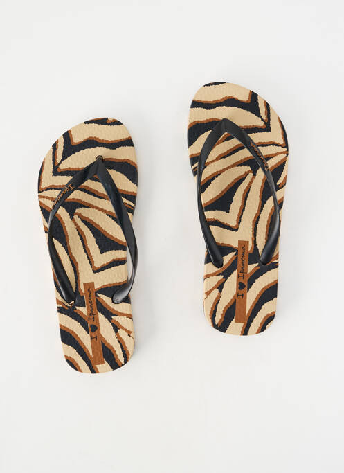 Tongs bout ouvert talon plat jusqu'à 3cm noir IPANEMA femme