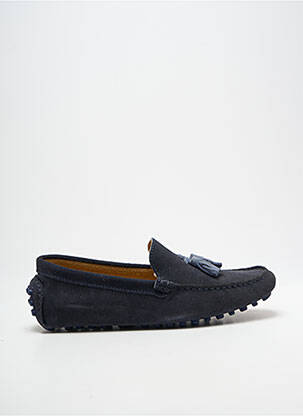 Mocassins bout carré bout carré bleu VIAGGIO homme