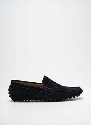 Mocassins semelle amovible bout carré noir VIAGGIO homme