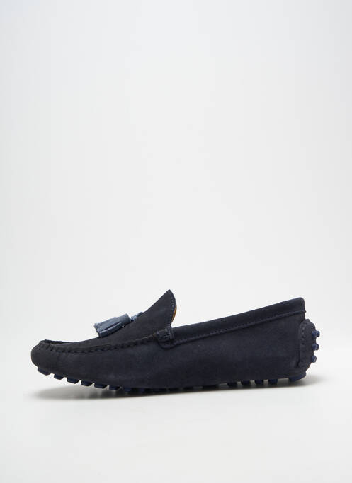 Mocassins bout carré bout carré bleu VIAGGIO homme