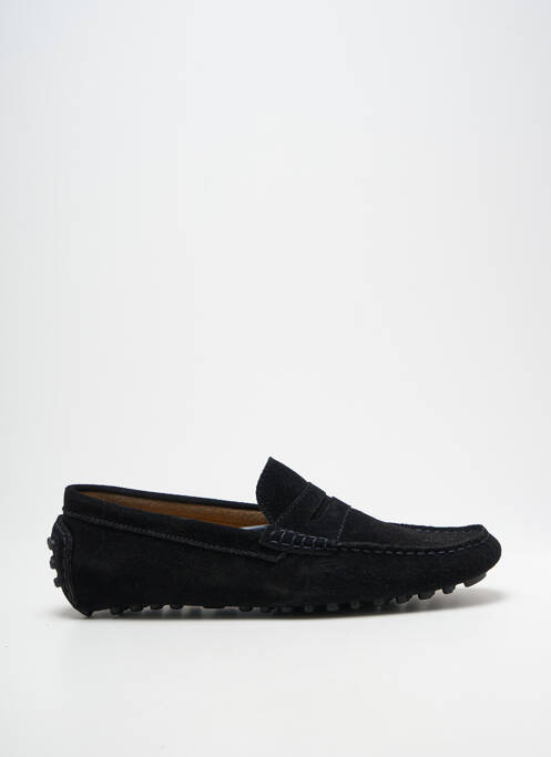 Mocassins semelle amovible bout carré noir VIAGGIO homme