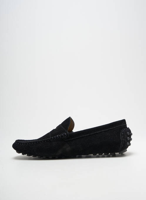 Mocassins semelle amovible bout carré noir VIAGGIO homme