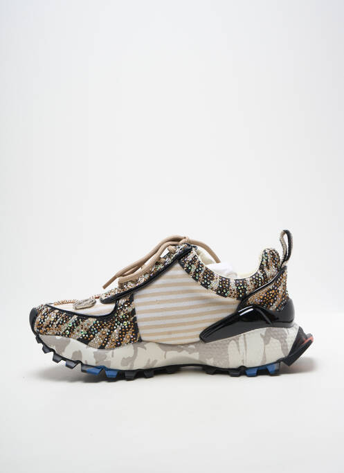 Baskets tissage satiné talon de 4 à 6cm noir EXÉ femme