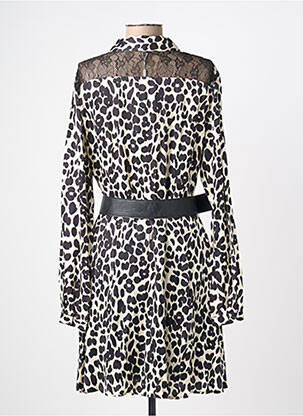 Robe mi-longue coupe fluide manches longues beige KOCCA femme