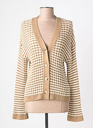 Gilet manches longues stretch beige GANT femme