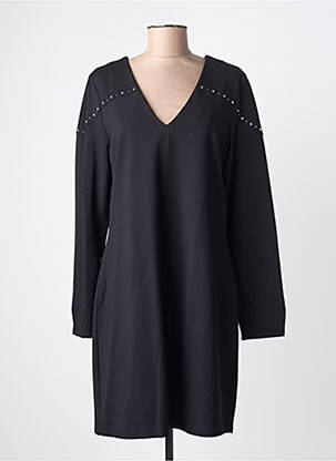 Robe mi-longue manches longues manches longues noir KOCCA femme