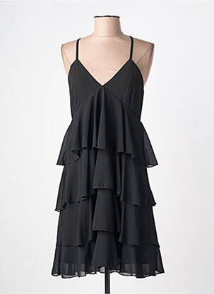 Robe mi-longue coupe fluide fines bretelles noir LIU JO femme