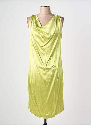 Robe mi-longue sans manche sans manche vert PAOLA TIENFORTI femme
