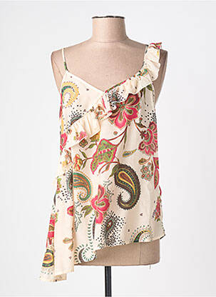 Top coupe cintrée sans manche beige LIU JO femme