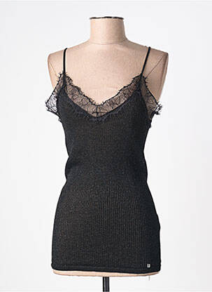 Top stretch fines bretelles noir KOCCA femme