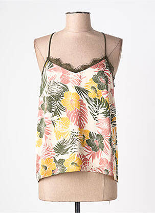 Top coupe cintrée fines bretelles vert KOCCA femme