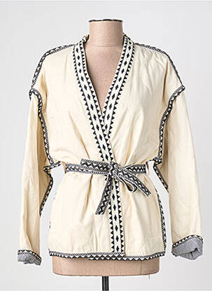 Veste casual coupe cintrée beige SUNCOO femme