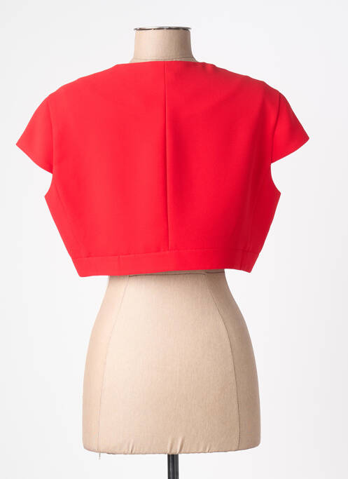 Boléro effet matière satinée rouge KOCCA femme