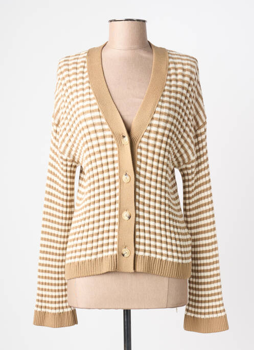 Gilet manches longues stretch beige GANT femme