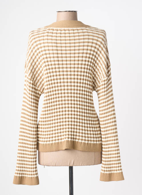 Gilet manches longues stretch beige GANT femme