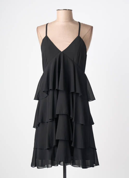 Robe mi-longue coupe fluide fines bretelles noir LIU JO femme