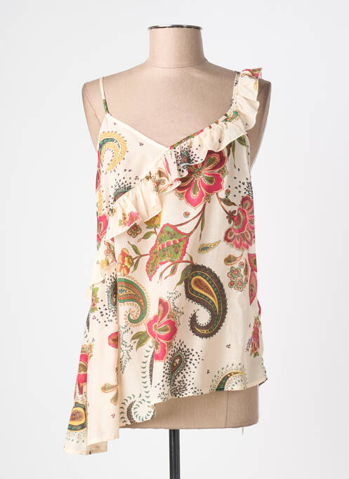 Top coupe cintrée sans manche beige LIU JO femme