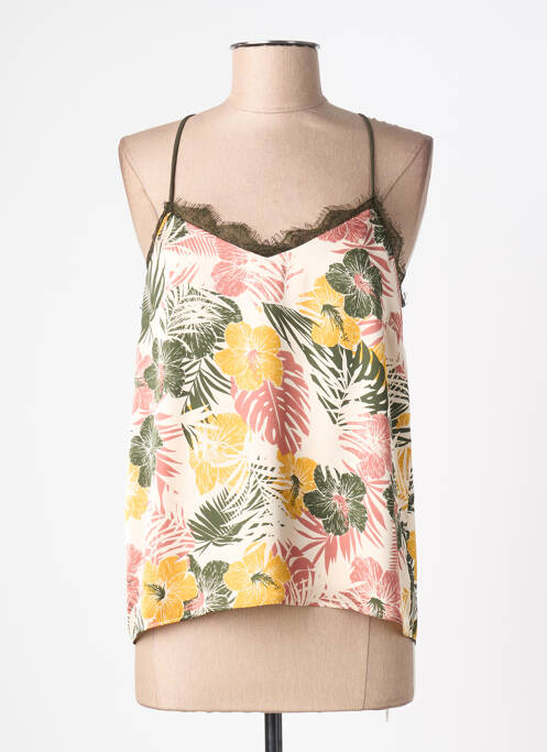 Top coupe cintrée fines bretelles vert KOCCA femme