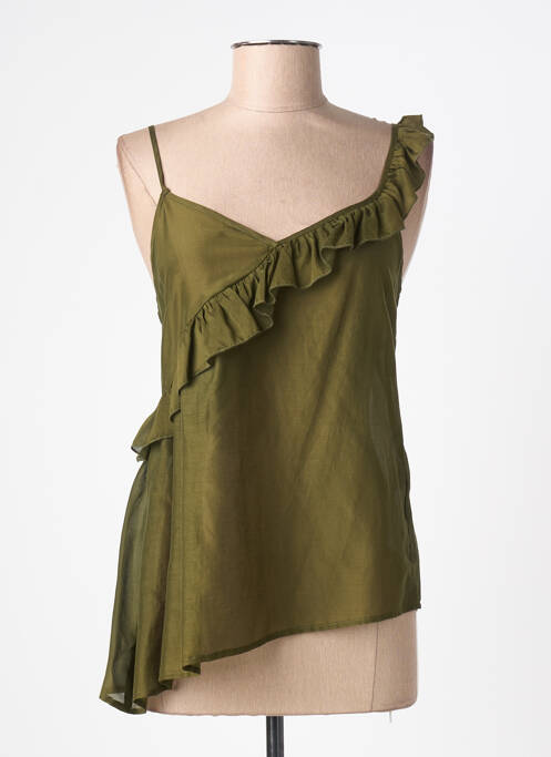 Top coupe cintrée sans manche vert LIU JO femme