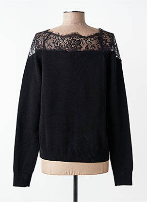 Pull coupe cintrée manches longues noir KOCCA femme