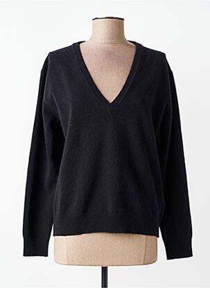 Pull col v manches longues noir GANT femme