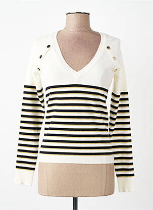 Pull coupe cintrée manches longues beige LIU JO femme
