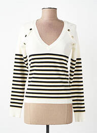 Pull coupe cintrée manches longues beige LIU JO femme