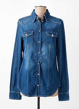 Chemisier coupe cintrée manches longues bleu LIU JO femme