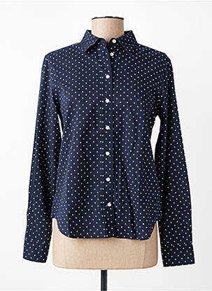Chemisier coupe cintrée manches longues bleu GANT femme
