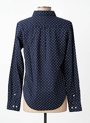 Chemisier coupe cintrée manches longues bleu GANT femme