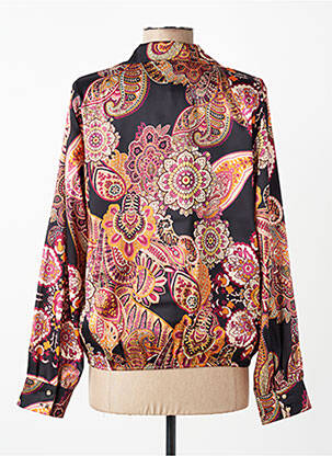 Blouse imprimé fantaisie manches longues orange KOCCA femme