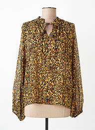 Blouse col rond manches longues beige KOCCA femme