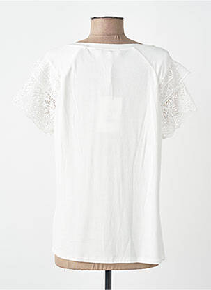 T-shirt col v manches courtes blanc KOCCA femme