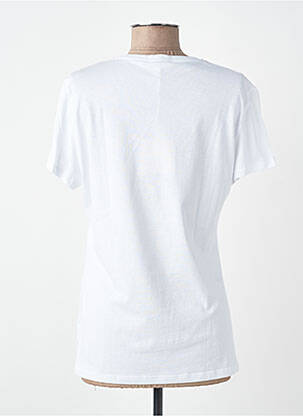 T-shirt sérigraphie avec strass manches courtes blanc LIU JO femme