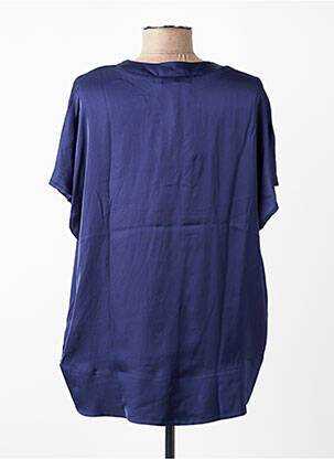 Top coupe fluide manches courtes bleu KOCCA femme