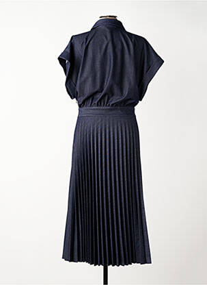 Robe longue manches courtes manches courtes bleu KOCCA femme