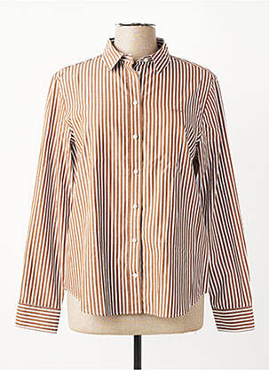 Chemisier coupe droite manches longues marron GANT femme