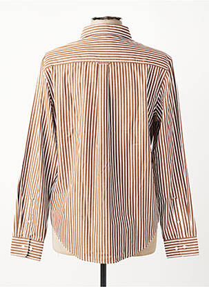 Chemisier coupe droite manches longues marron GANT femme