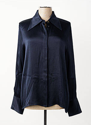 Chemisier coupe droite manches longues bleu KOCCA femme