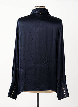Chemisier coupe droite manches longues bleu KOCCA femme