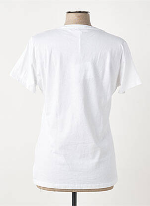 T-shirt sérigraphie avec strass manches courtes blanc LIU JO femme