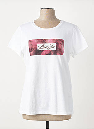T-shirt stretch manches courtes blanc LIU JO femme