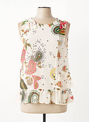 Top coupe fluide sans manche beige LIU JO femme