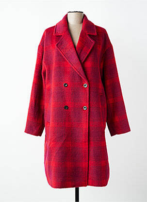 Manteau long coupe droite sans capuche rouge STREET ONE femme