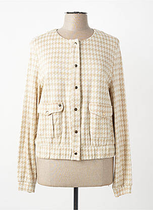 Veste casual col rond beige KOCCA femme