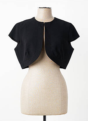 Boléro effet matière satinée noir KOCCA femme