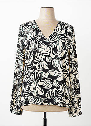 Blouse imprimé fantaisie manches longues noir KOCCA femme